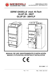 Mescoli GASELLE GLUP 38HTLP Manual De Uso, Mantenimiento E Instalación