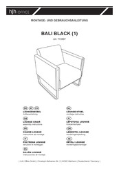 hjh OFFICE BALI BLACK 713307 Instrucciones De Instalacion Y Uso