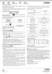 Vimar LINEA 30802 Manual De Instrucciones