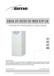 Sime AQUA 35 INOX ErP LN Instrucciones Para El Instalador