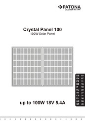 PATONA Crystal Panel 100 Manual De Instrucciones