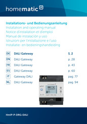 HomeMatic IP HmIP-P-DRG-DALI Manual De Instalacion Y Uso