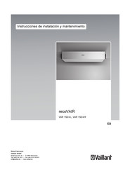 Vaillant recoVAIR VAR 150/4 L Instrucciones De Instalación Y Mantenimiento