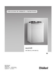 Vaillant recoVAIR VAR 260/4E Instrucciones De Instalación Y Mantenimiento