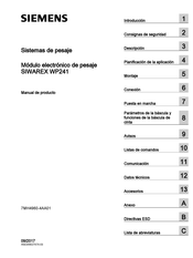 Siemens SIWAREX WP241 Manual De Producto