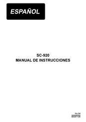 JUKI SC-920 Manual De Instrucciones