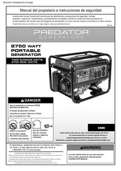 Predator 63085 Manual Del Propietario E Instrucciones De Seguridad