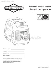 Briggs & Stratton P2200 Manual Del Operador