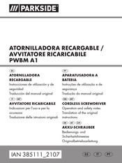 Parkside PWBM A1 Instrucciones De Utilización Y De Seguridad