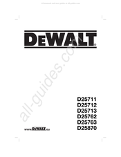 DeWalt D25711 Manual Del Usuario