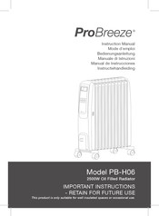 ProBreeze PB-H06 Manual De Instrucciones