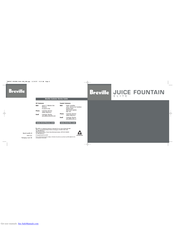 Breville JUICE FOUNTAIN ELITE Manual De Instrucciones