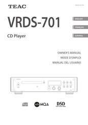 Teac VRDS-701 Manual Del Usuario