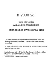 Mepamsa MWE 25 GRILL INOX Manual De Instrucciones