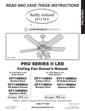 Luminance Brands Kathy Ireland Home CF710BS03 Manual Del Propietário