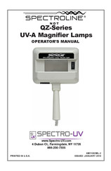 Spectro-UV Spectroline QZ Serie Manual Del Operador