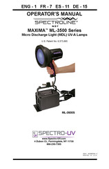 Spectro-UV Spectroline ML-3500S Manual Del Operador