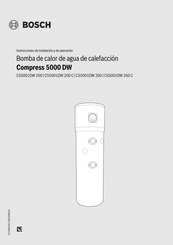 Bosch Compress 5000 DW Instrucciones De Instalación Y De Operación