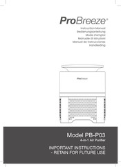 ProBreeze PB-P03 Manual De Instrucciones