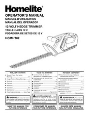 Homelite HOMHT02 Manual Del Operador