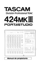 TEAC PROFESSIONAL Tascam PORTASTUDIO 424MKIII Manual De Propietario