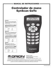 ORION TELESCOPES & BINOCULARS SynScan GoTo Manual De Instrucciones