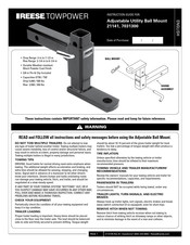 Reese Towpower 21141 Guía De Instrucciones