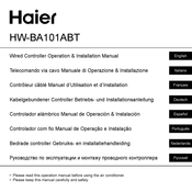 Haier HW-BA101ABT Manual De Operación, Instalación, Uso Y Mantenimiento