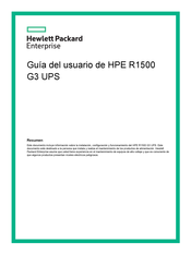 Hewlett Packard HPE R1500 G3 Guia Del Usuario