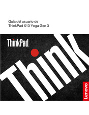 Lenovo ThinkPad X13 Yoga Gen 3 Guía De Usuario