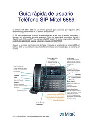 Mitel 6869 Guía Rápida De Usuario