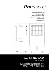 ProBreeze PB-AC03 Manual De Instrucciones