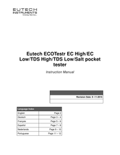 EUTECH INSTRUMENTS ECOTestr EC Low Manual De Instrucciones