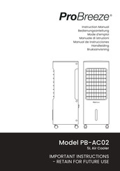 ProBreeze PB-AC02 Manual De Instrucciones