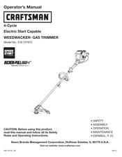 Craftsman WEEDWACKER 316.731972 Manual Del Operador