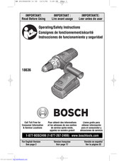 Bosch 18636 Instrucciones De Funcionamiento Y Seguridad