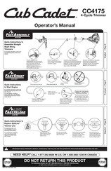 CubCadet CC4175 Manual Del Operador