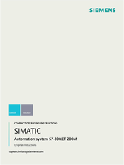 Siemens SIMATIC ET 200M Instrucciones De Servicio Resumidas