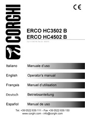 Corghi ERCO HC4502 B Manual De Uso