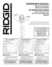 RIDGID R01701 Manual Del Operador