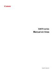 Canon G4070 Serie Manual En Linea