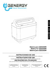 GENERGY GZE-2020R Instrucciones De Uso