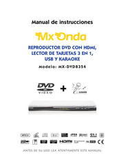 Mx Onda MX-DVD8354 Manual De Instrucciones