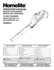 Homelite HOMBL01 Manual Del Operador