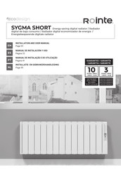 Rointe SYGMA SHORT SRI1100RADC2 Manual De Instalacion Y Uso