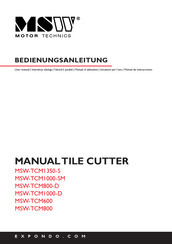 MSW Motor Technics MSW-TCM1000-SM Manual De Instrucciones