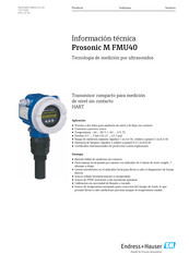 Endress+Hauser Prosonic M FMU40 Información Técnica