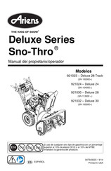 Ariens Sno-Thro Deluxe Serie Manual Del Propietario - Operador