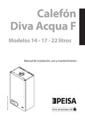 Peisa Diva Acqua F 17 Manual De Instalación, Uso Y Mantenimiento