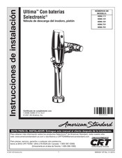 American Standard Ultima Selectronic 6066.161 Instrucciones De Instalación